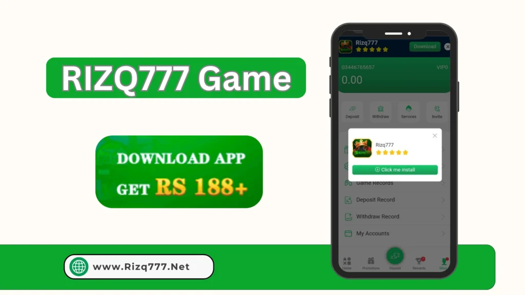 Rizq777 game download now – get Rs 188 bonus and start earning real money in Pakistan